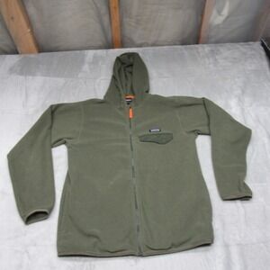 Patagonia Sweatshirts Boys Large 12 Green Micro D Snap-T Full-Zip Fleece Hoodie